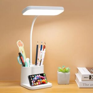 Luz LED de noche para dormitorio, lámpara de escritorio con USB, protección ocular, luces nocturnas para estudiantes universitarios