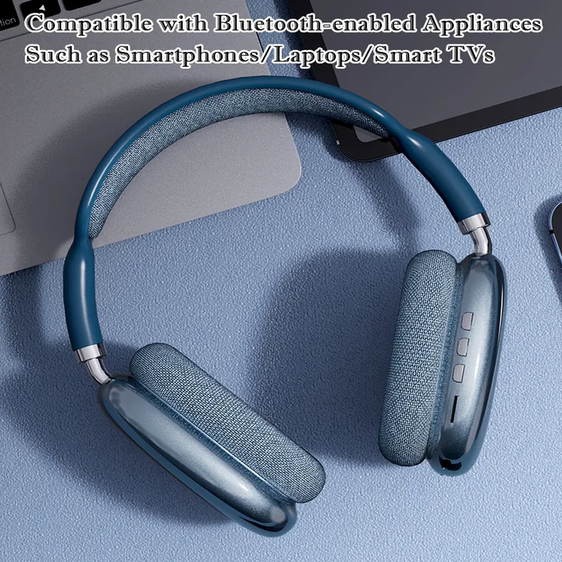 Increibles Auriculares inalámbricos P9 con Bluetooth y micrófono, con cancelación de ruido, sonido estéreo, Auriculares deportivos para juegos, para todo uso.